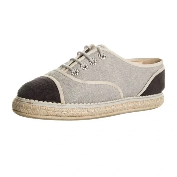 CHANEL Shoes Chanel Cc Espadrilles With Pearl Poshmark - Main Image